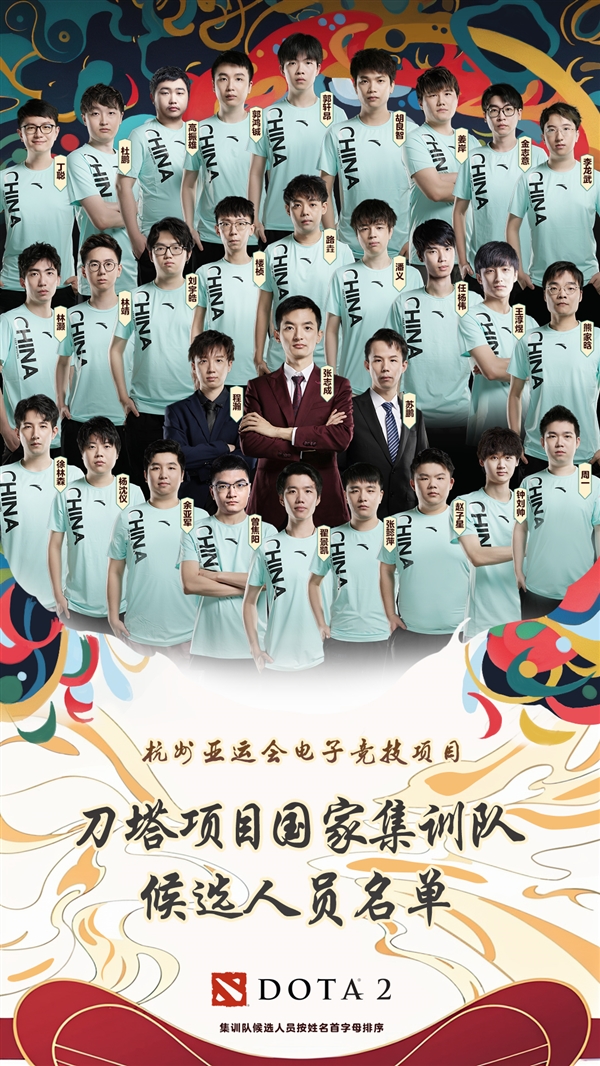 电竞首次入赛！杭州亚运会《DOTA2》国家集训队名单出炉：共27人(图3)